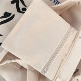 Casual Shoulder Bag, Female Head Print Handbag Tote - White