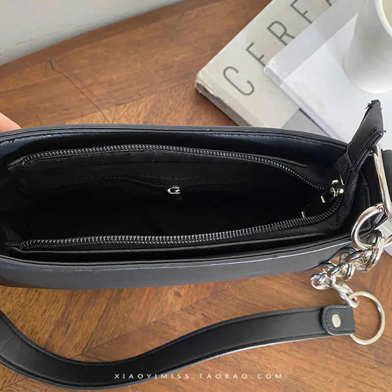 Square PU Leather Shoulder Bag Crossbody Handbag