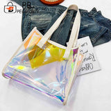 Women Clear TOTES Waterproof Transparent Handbags Large Shopper Shoulder Bag