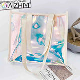 Women Clear Waterproof TOTES Shoulder Bag Summer Beach Pouch