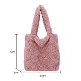 Women Clutch Handbags Retro Shoulder Bags Plush Purse Ladies Travel Shopping
