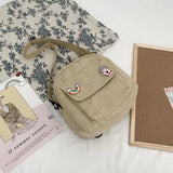 Women Corduroy Backpack Convertible Daypack Shoulder Bags