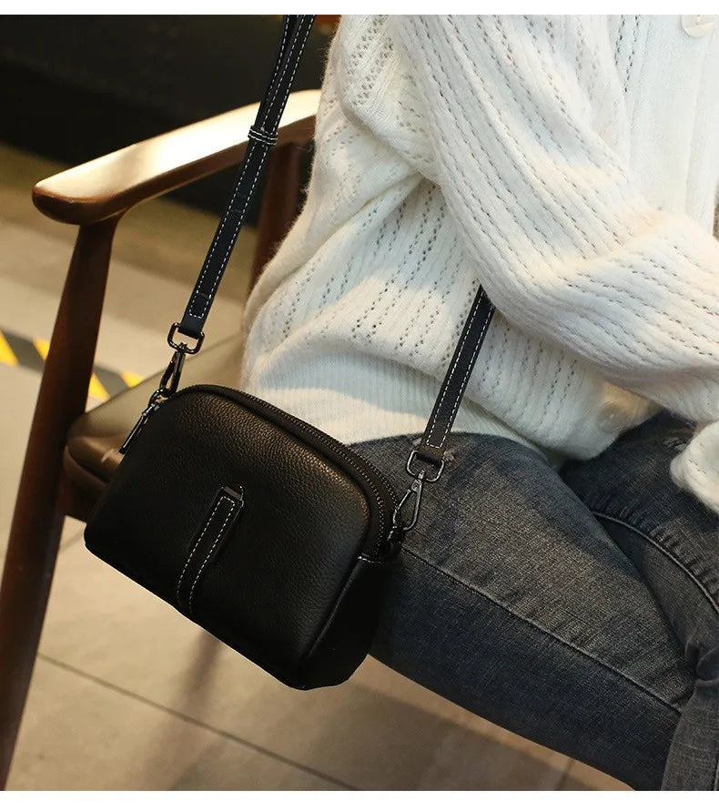 Women Cow Leather Crossbody Shoulder Bag