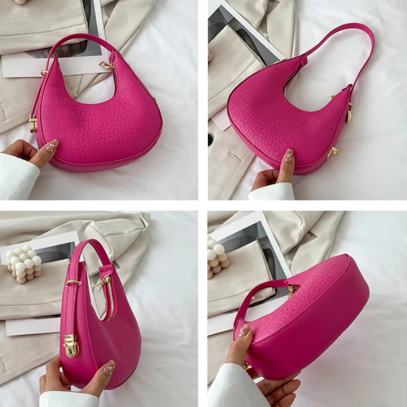 Crocodile Pattern Underarm Bag for Women