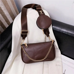 Women Crossbody Bag Set Shoulder Bags Leather Messenger Bag