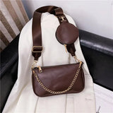 Women Crossbody Bag Set Shoulder Bags Leather Messenger Bag