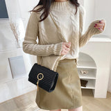 Women Crossbody Bag Sequined Tassel Small Bag and Purse Embroidery Handbag