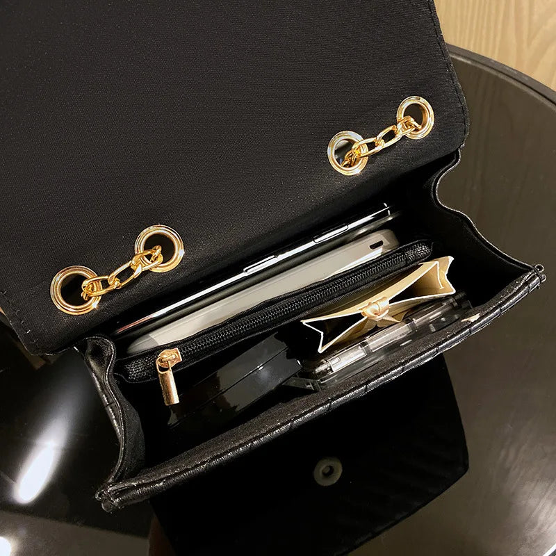 Women Crossbody Bag Sequined Tassel Small Bag and Purse Embroidery Handbag