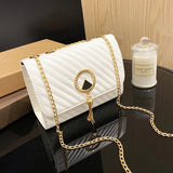 Women Crossbody Bag Sequined Tassel Small Bag and Purse Embroidery Handbag
