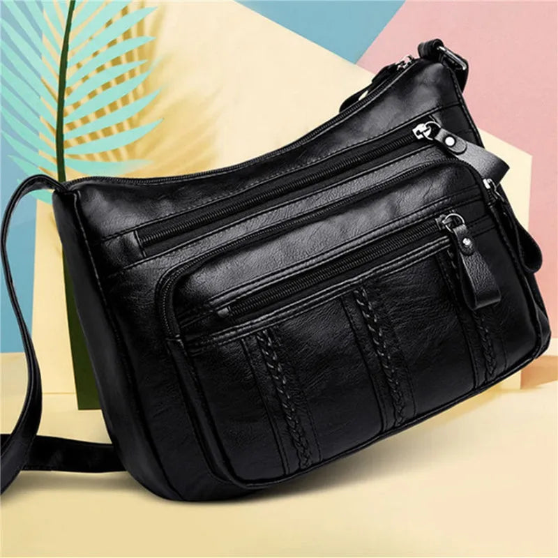 Women Crossbody Bag Soft Leather Shoulder Bag Small Size