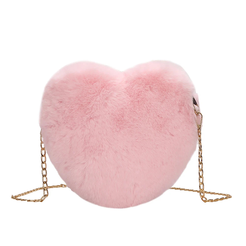 Cartoon Heart Shape Crossbody Bag for Shopping