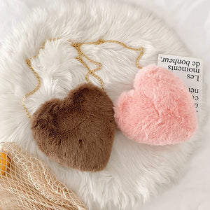 Cartoon Heart Shape Crossbody Bag for Shopping