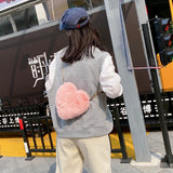 Cartoon Heart Shape Crossbody Bag for Shopping