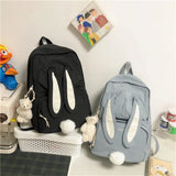 Cartoon Rabbit Backpack Purse for Teen Girls Waterproof Rucksack