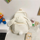 Cartoon Rabbit Backpack Purse for Teen Girls Waterproof Rucksack