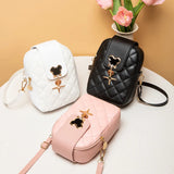 Lingge Embroidery Cross-Body Shoulder Bag for Women