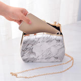 Marble Grain Dinner Bag Women Party Wallet Evening Bag