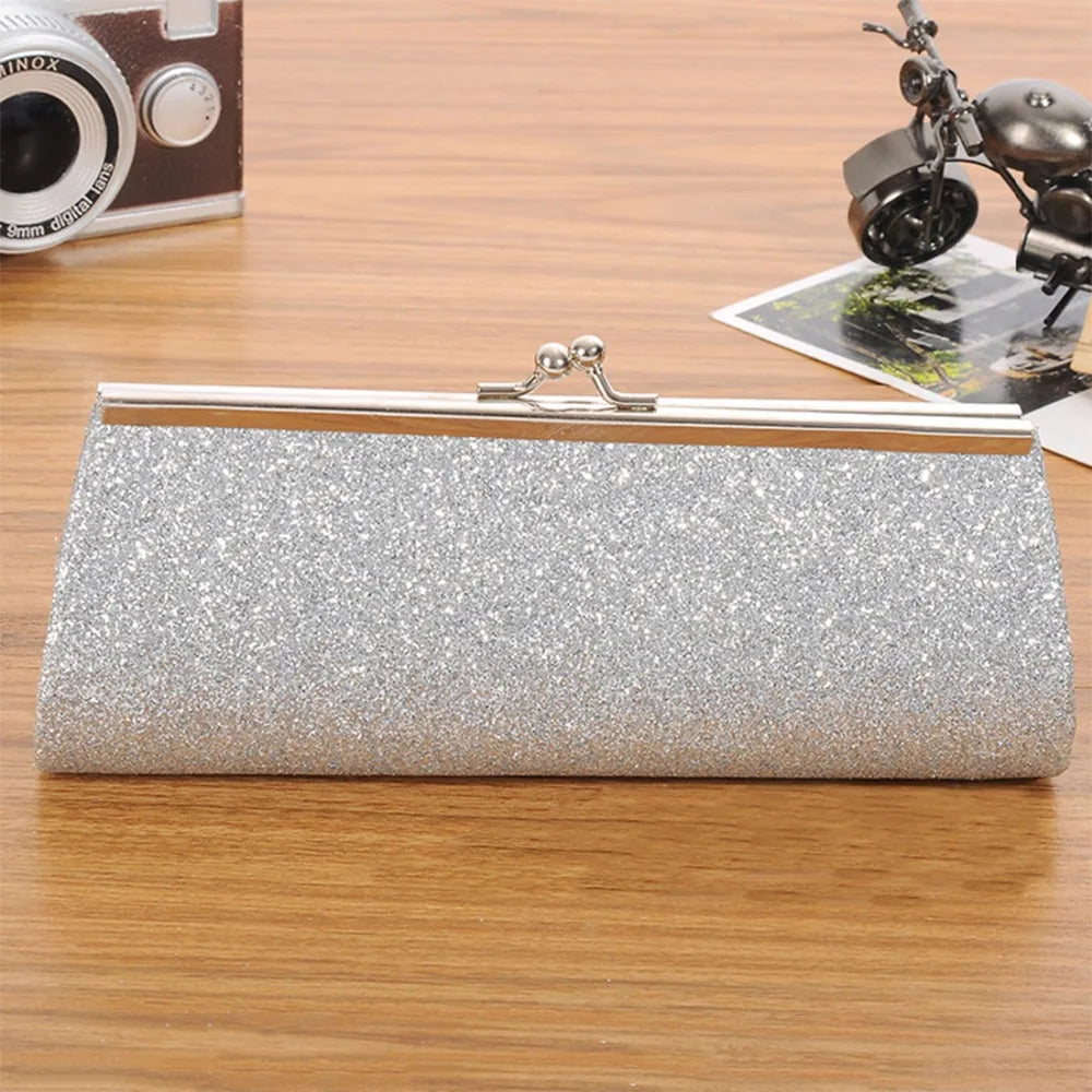 Women Evening Clutch Diamond Sequined Clutch Wedding Party Purse Chain Handbag