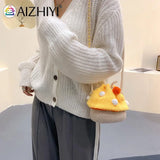 Women Knit Mushroom Hit Shoulder Bag Crossbody Bags Female Casual Mini Purse