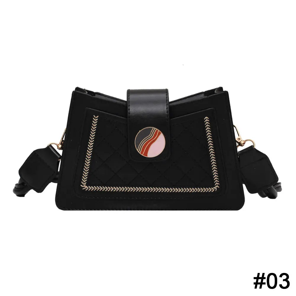 Women PU Leather Underarm Shoulder Bag Handbag Solid Crossbody Bag