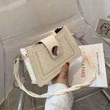 Women PU Leather Underarm Shoulder Bag Handbag Solid Crossbody Bag