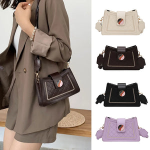 Women PU Leather Underarm Shoulder Bag Handbag Solid Crossbody Bag