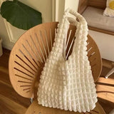 Plaid Shoulder Bag Large Capacity Handbag Purse for Women