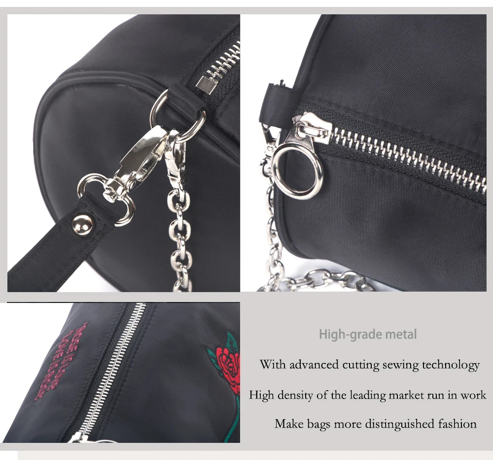 Floral Clutches Chains Shoulder Bag Chinese Style Handbag