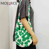 Women Flower Knitted Shoulder Bag Large Capacity Travel Tote