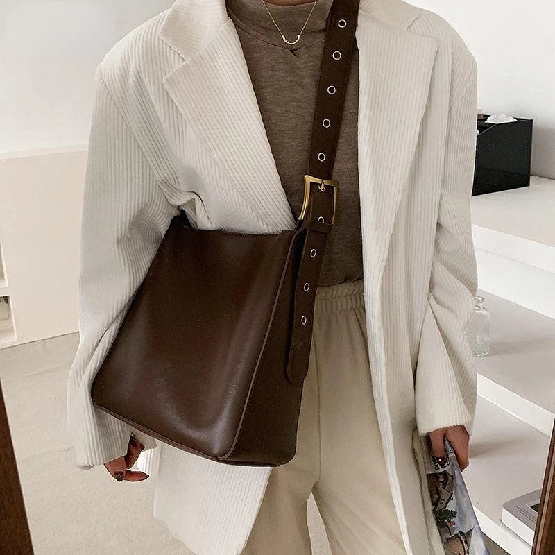 Casual Top-handle Shoulder Bag Autumn Winter Crossbody Handbag Tote