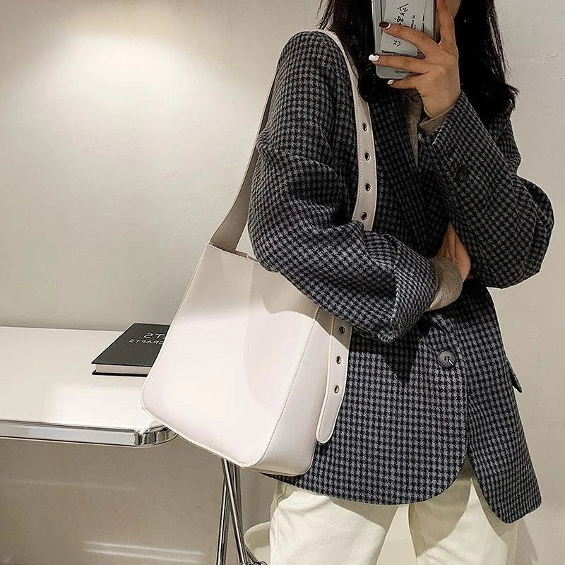 Casual Top-handle Shoulder Bag Autumn Winter Crossbody Handbag Tote
