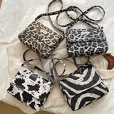 Leopard Small Square Bag Women Shoulder Messenger Bag Evening Clutch