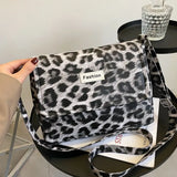 Leopard Small Square Bag Women Shoulder Messenger Bag Evening Clutch