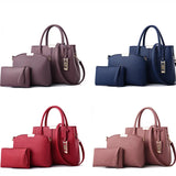 Women PU Leather Handbag Set Casual Tote Shoulder Bag