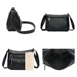 Brown PU Leather Women's Crossbody Bag with Pockets