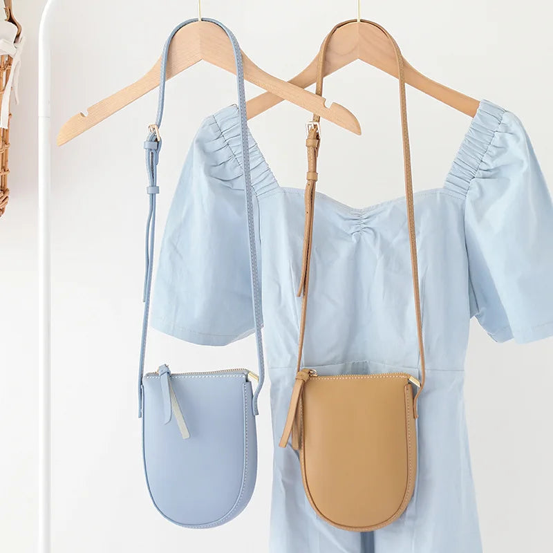 Small Soft PU Leather Shoulder Bag Large Capacity Crossbody Phone Purse