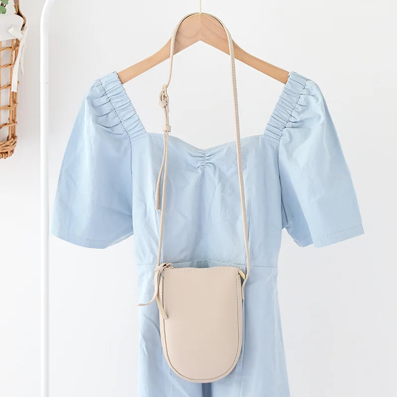 Small Soft PU Leather Shoulder Bag Large Capacity Crossbody Phone Purse