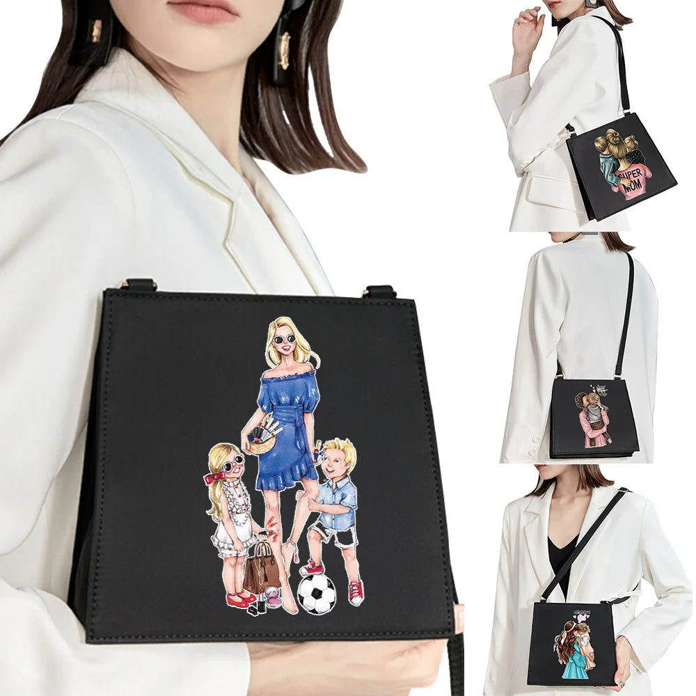 Mom Pattern Printing Shoulder Bag Messenger Bag