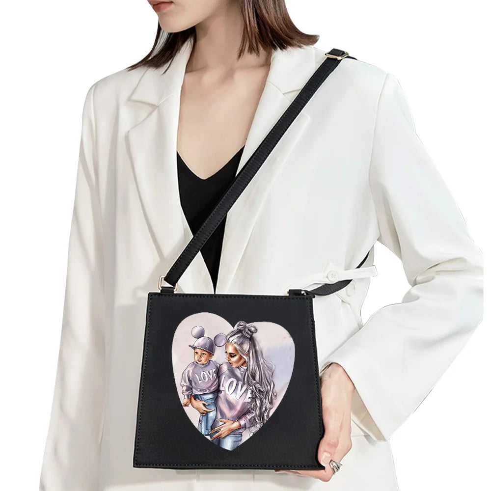 Mom Pattern Printing Shoulder Bag Messenger Bag
