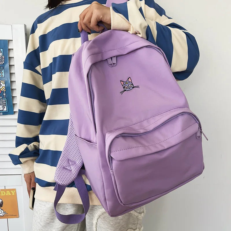 Women Large Capacity Backpack High Nylon School Bags For Teenage Girls Boys