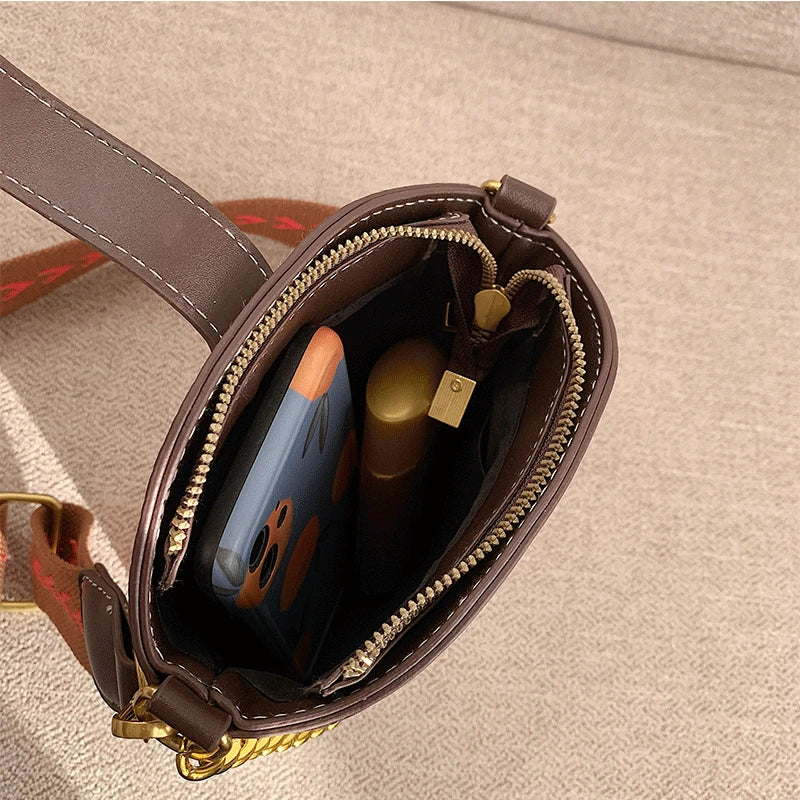 Women Leather Handbags Bucket Shoulder Bag Crossbody Vintage Sac A Main