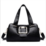 Vintage Leather Handbag Crossbody Shoulder Bag High Capacity Top-Handle