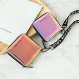 Hologram Laser Silver Long Clutch Wallet Female Purse