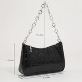 Women Leather Zipper Bag Small Casual Messenger Bag Shopping Travel Chain Bags
