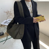 Women Leisure Bandage Crossbody Bag Canvas Shoulder Bag