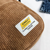 Women Corduroy Crossbody Bag Pink Zipper Purse Small Canvas Shoulder Bag