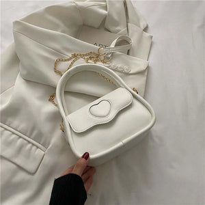 Women Heart Messenger Crossbody Bag PU Leather Shoulder Tote
