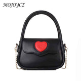 Women Heart Messenger Crossbody Bag PU Leather Shoulder Tote