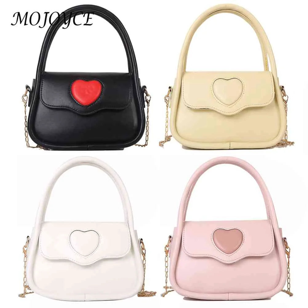 Women Heart Messenger Crossbody Bag PU Leather Shoulder Tote