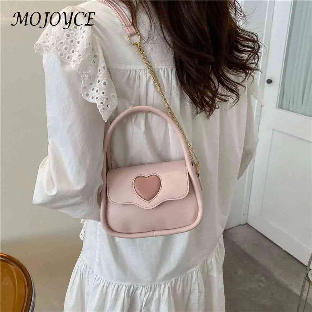 Women Heart Messenger Crossbody Bag PU Leather Shoulder Tote